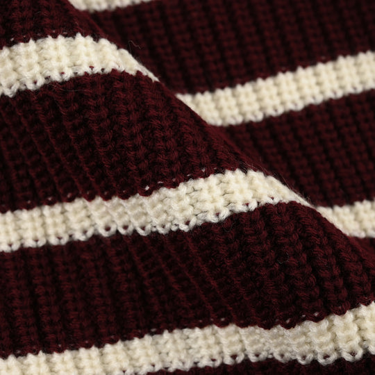 Boys Acrylic Sweater - Go Wild - Maroon & Off White