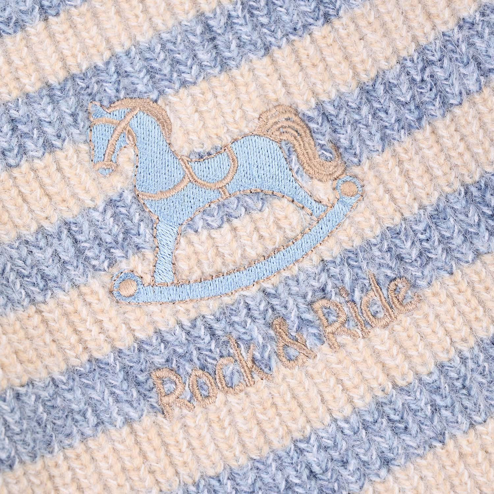 Infant Boys Feather - Acrylic Sweater - Rock & Ride - Blue & White