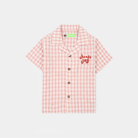Infant Boys Yarn Dyed Woven Suit-Checkered