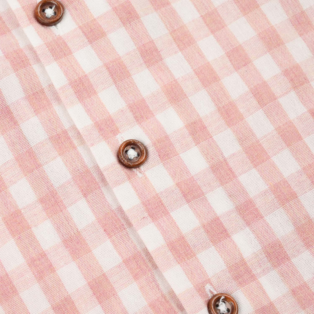 Infant Boys Yarn Dyed Woven Suit-Checkered
