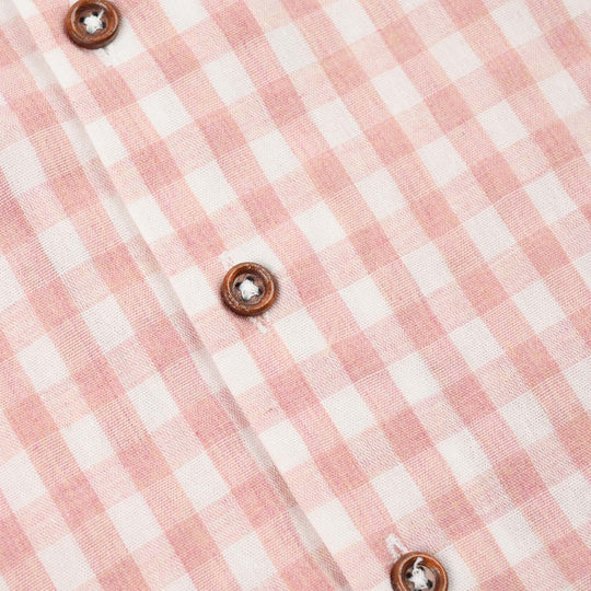 Infant Boys Yarn Dyed Woven Suit-Checkered