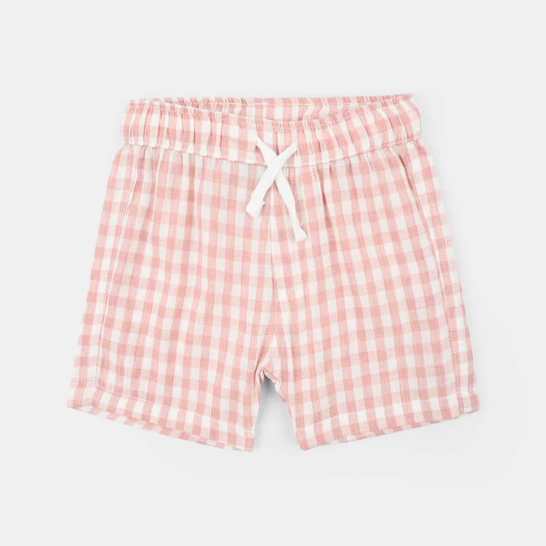 Infant Boys Yarn Dyed Woven Suit-Checkered