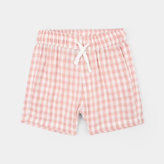 Infant Boys Yarn Dyed Woven Suit-Checkered