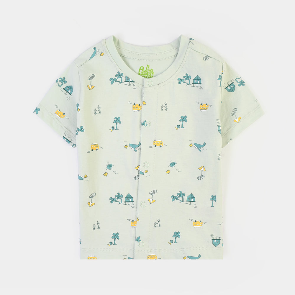 Infant Boys Cotton Jersey 2 Piece Set Beach HUT