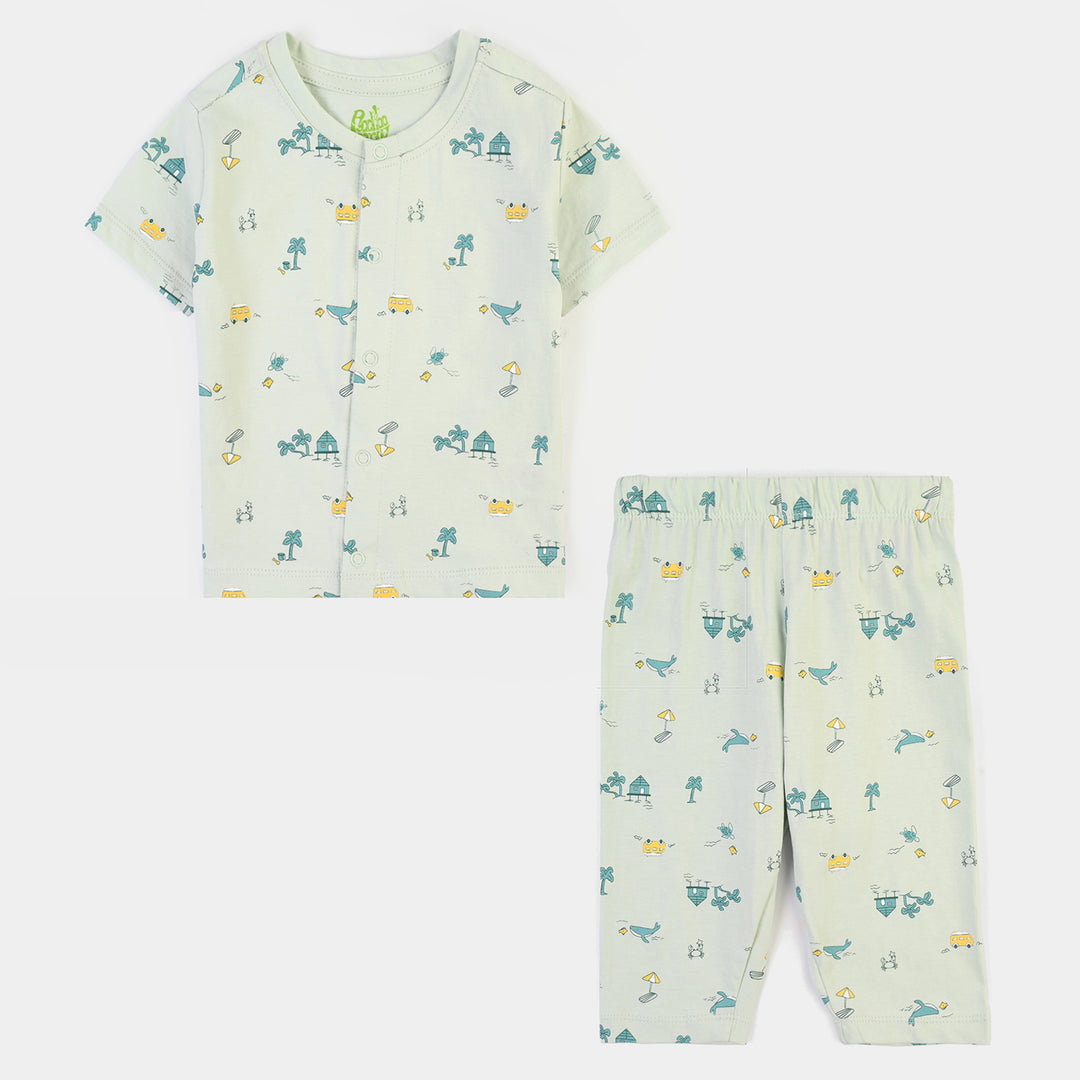 Infant Boys Cotton Jersey 2 Piece Set Beach HUT