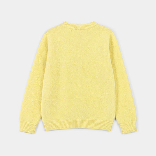 Girls VPN-Acrylic Sweater Love - Yellow