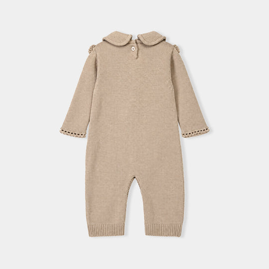 Infant Girls VPN-Acrylic Romper Croatia Flower-Beige