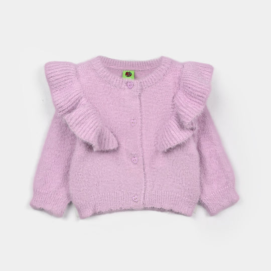 Infant Girls VPN Acrylic Sweater - Frill