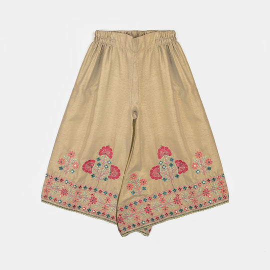 Girls Raw Silk 3Piece-BEIGE