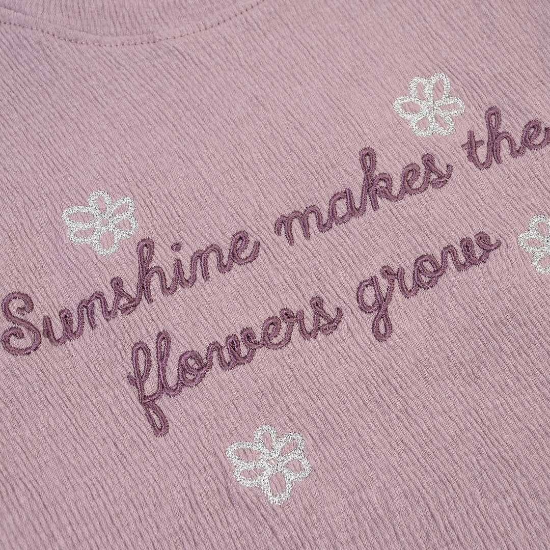 Girls Poly Crinkle T-Shirt – Purple