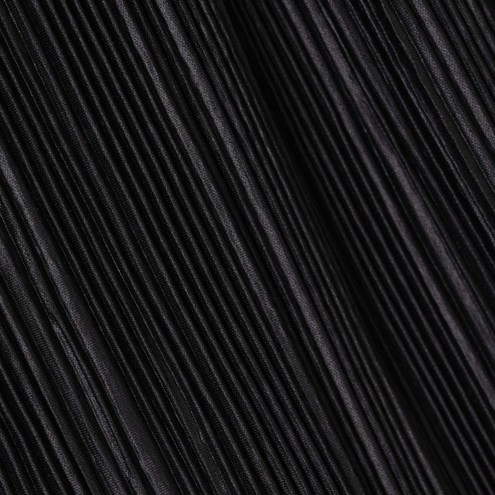 Teens Girls Polyester Pleated Wide Leg Pant – Black