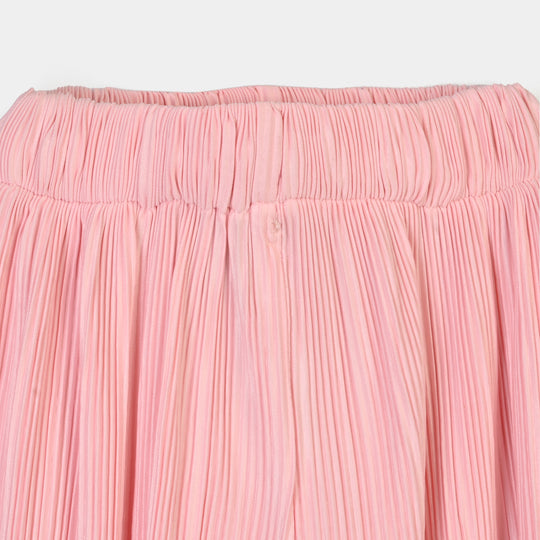 Infant Girls Pleated Pant – Baby Pink