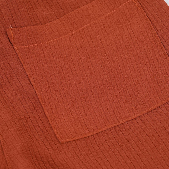 Girls Cotton Twill Culotte Pants – Brown