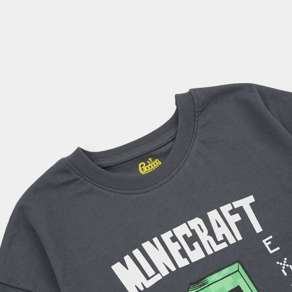 Boys Cotton Jersey T-Shirt H/S-GREY