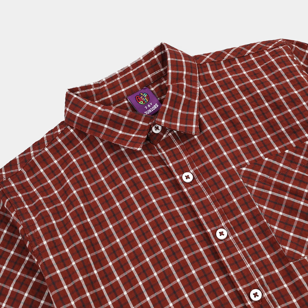 Boys Cotton Casual Shirt - Checkered