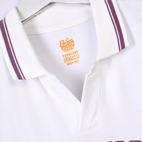 Girls Cotton PK T-Shirt Optimist - White