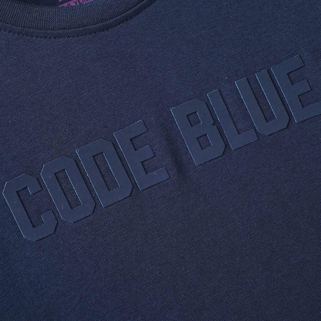 Boys Cotton Jersey T-Shirt Code Blue - Navy