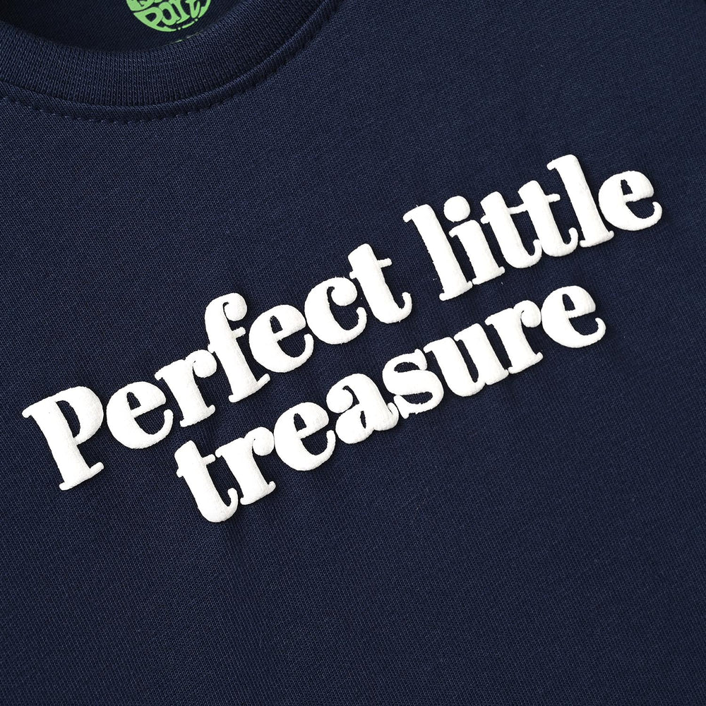 Infant Boys Cotton Jersey T-Shirt Little Treasure - Navy