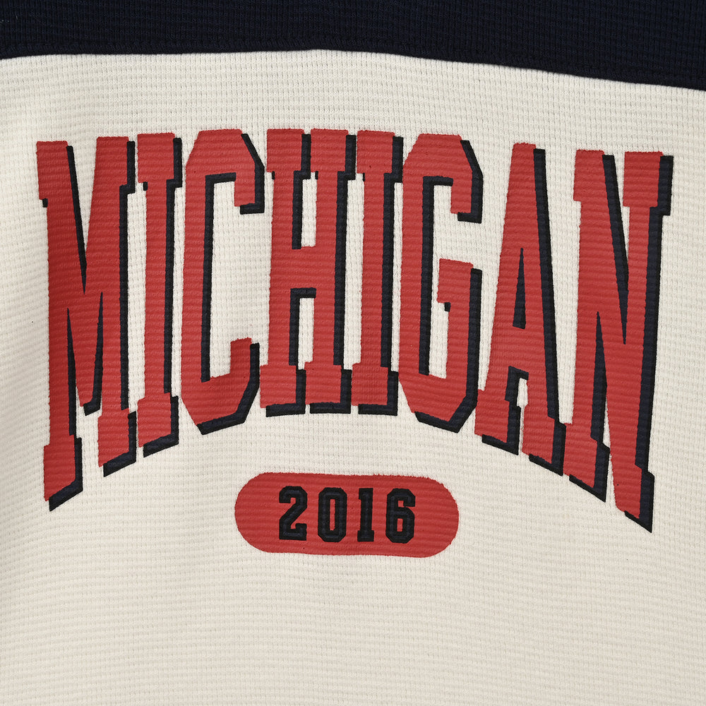 Boys Thermal Polo Michigan - Black & White