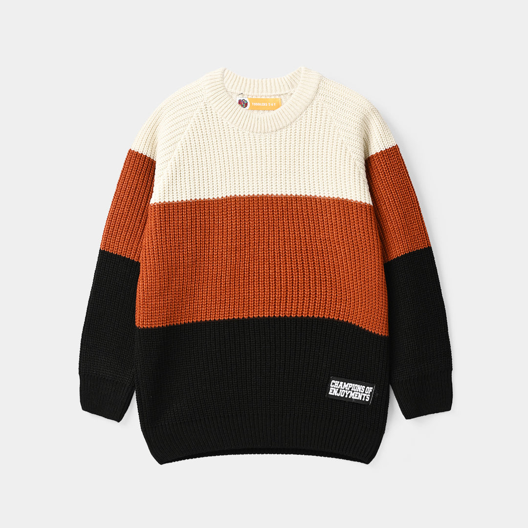 Boys Acrylic Sweater-Enjoy - Multi