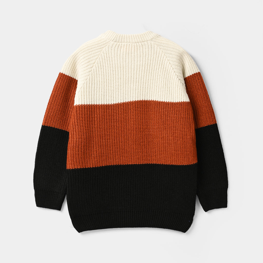 Boys Acrylic Sweater-Enjoy - Multi