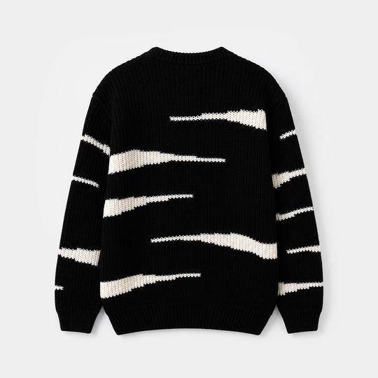 Boys Acrylic Sweater Gothic - Black/White