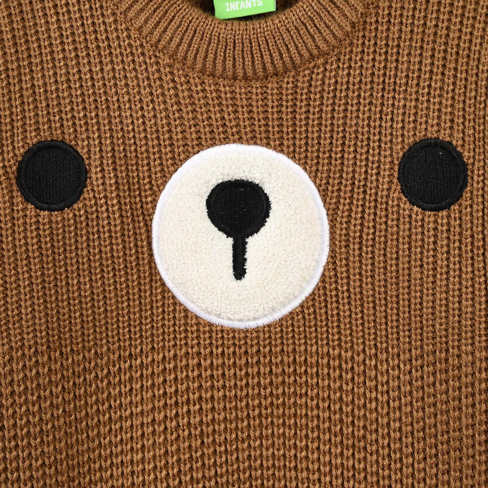 Infant Boys Acrylic Sweater - Grizzly - Brown