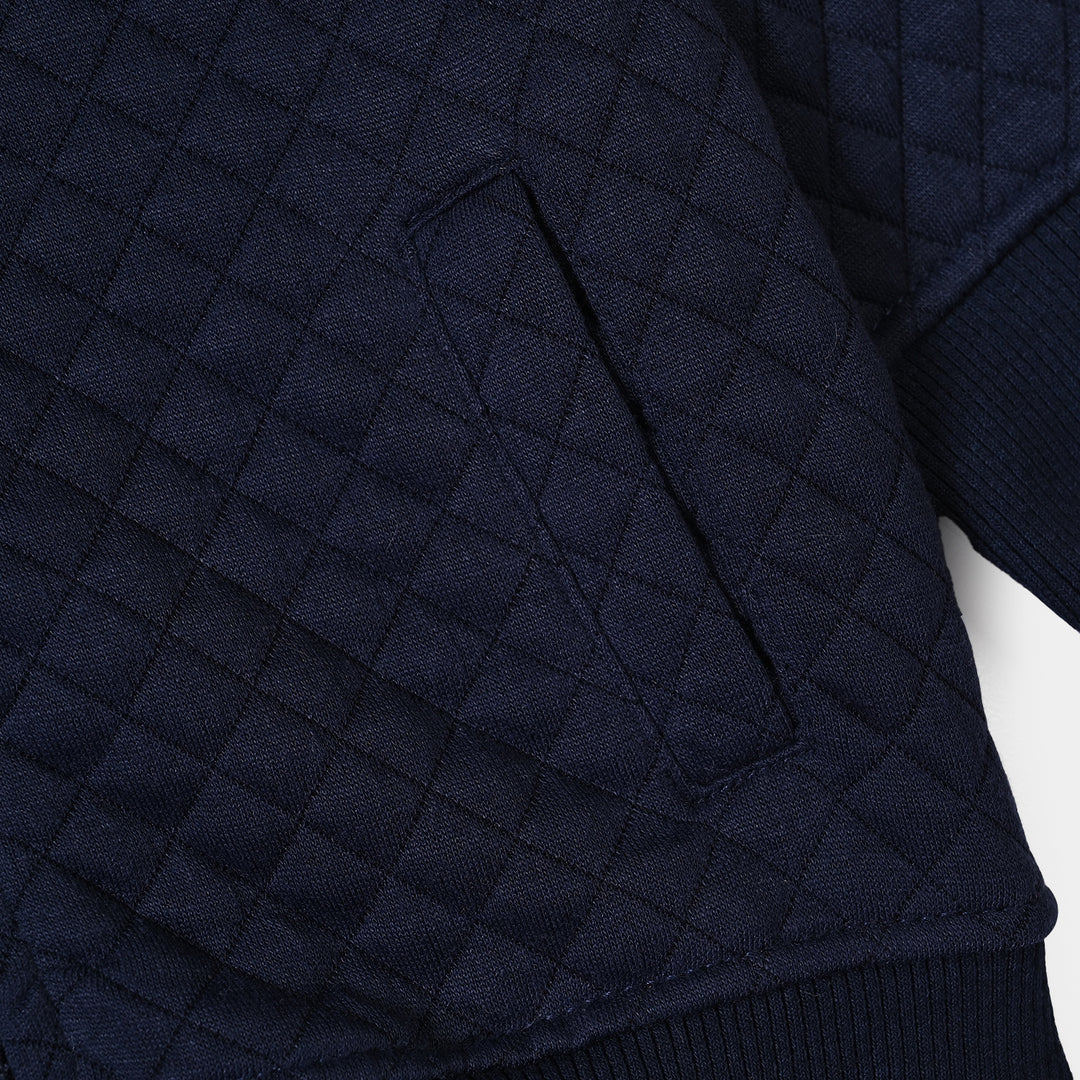 Infant Boys Quilted Jacket Bomber-BLUE