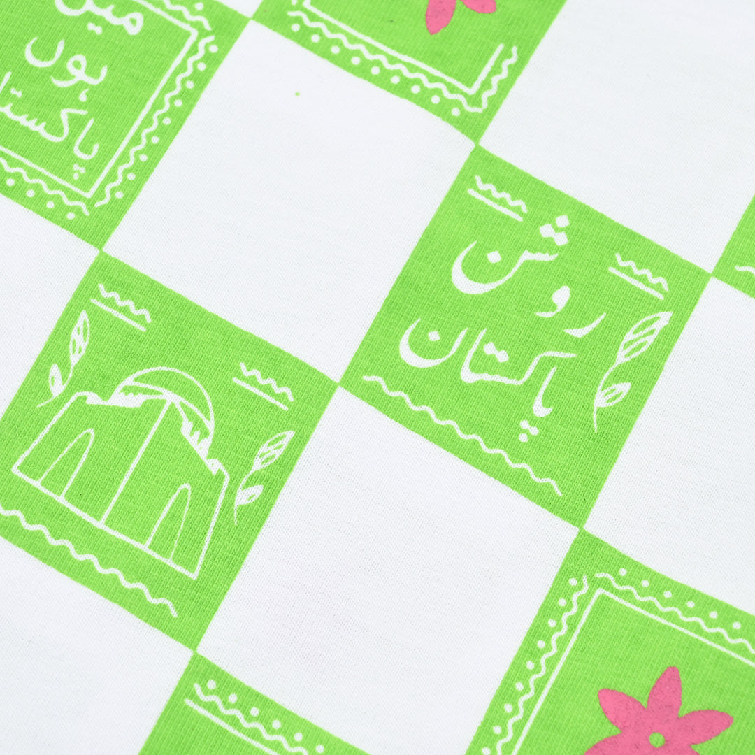 Girls Roshan Pakistan T-Shirt – Green & White