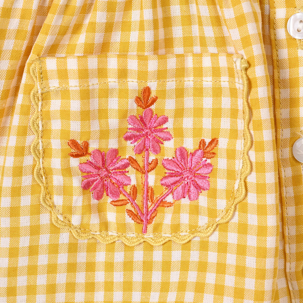 Infant Girls Polyester Emb Top SugarPlum - Yellow
