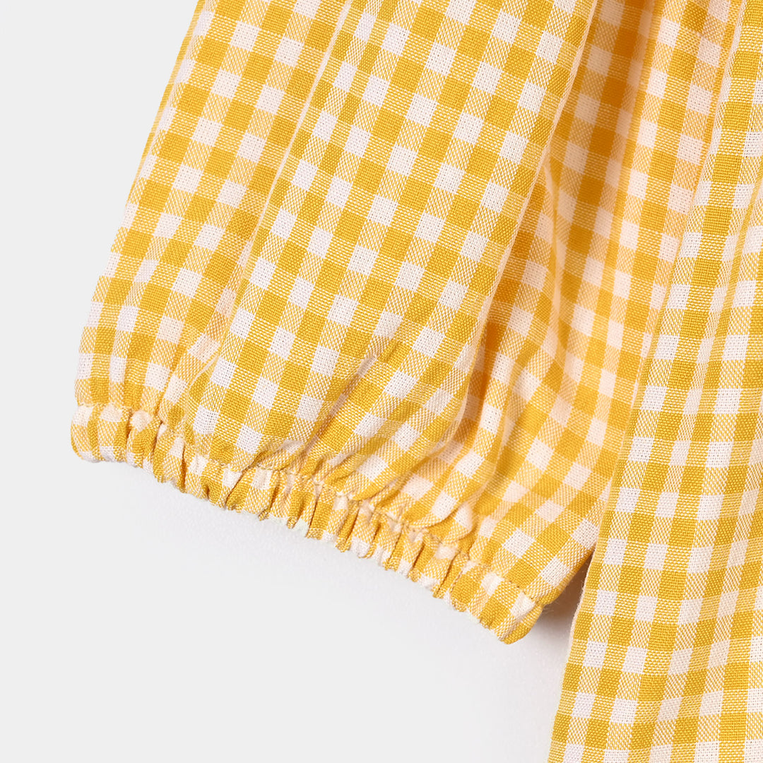 Infant Girls Polyester Emb Top SugarPlum - Yellow