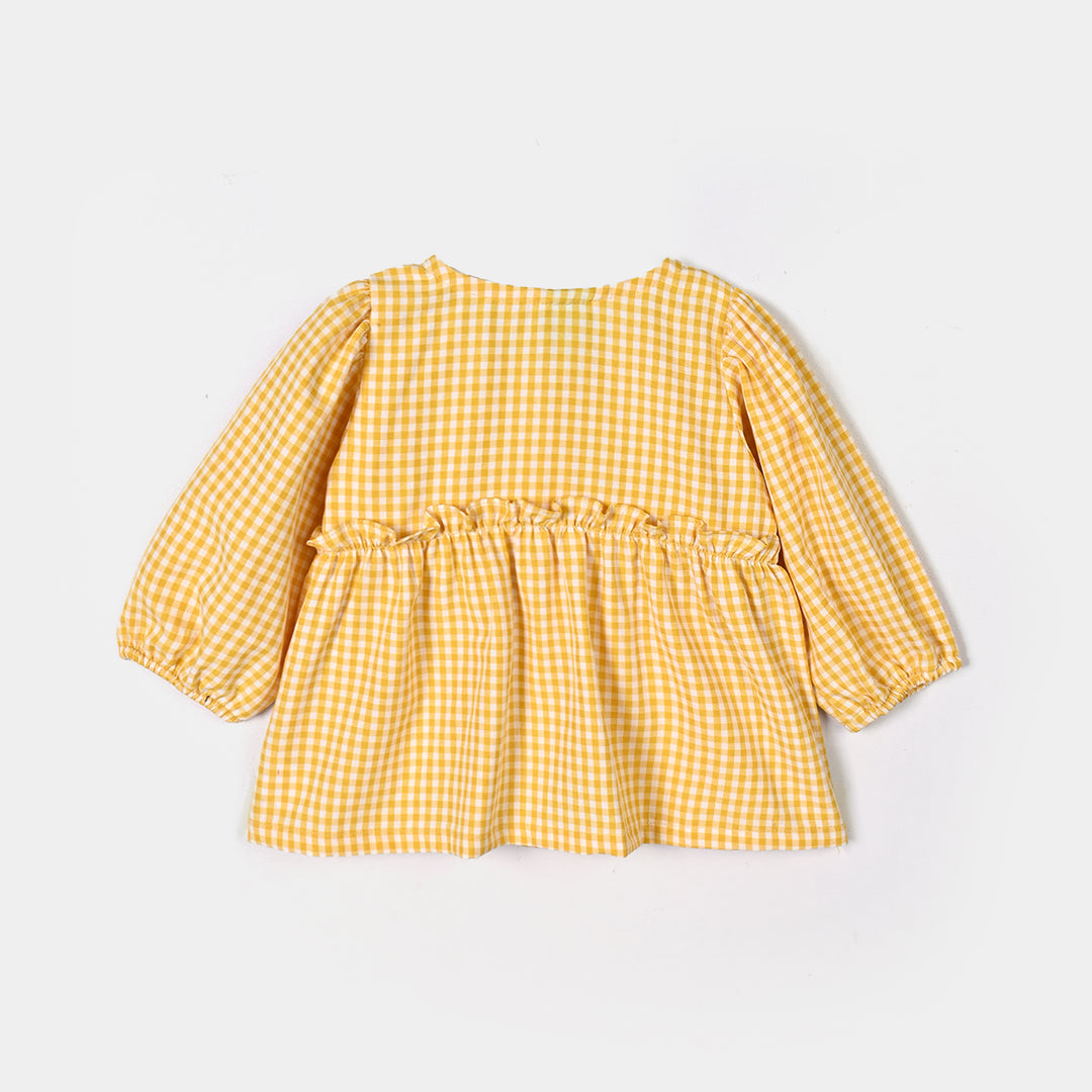 Infant Girls Polyester Emb Top SugarPlum - Yellow