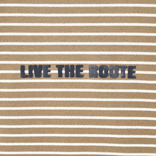 Boys Yarn Dyed T-Shirt Live The Route - BROWN