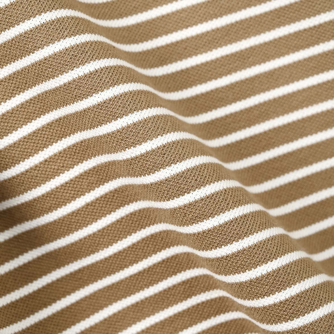 Boys Yarn Dyed T-Shirt Live The Route - BROWN