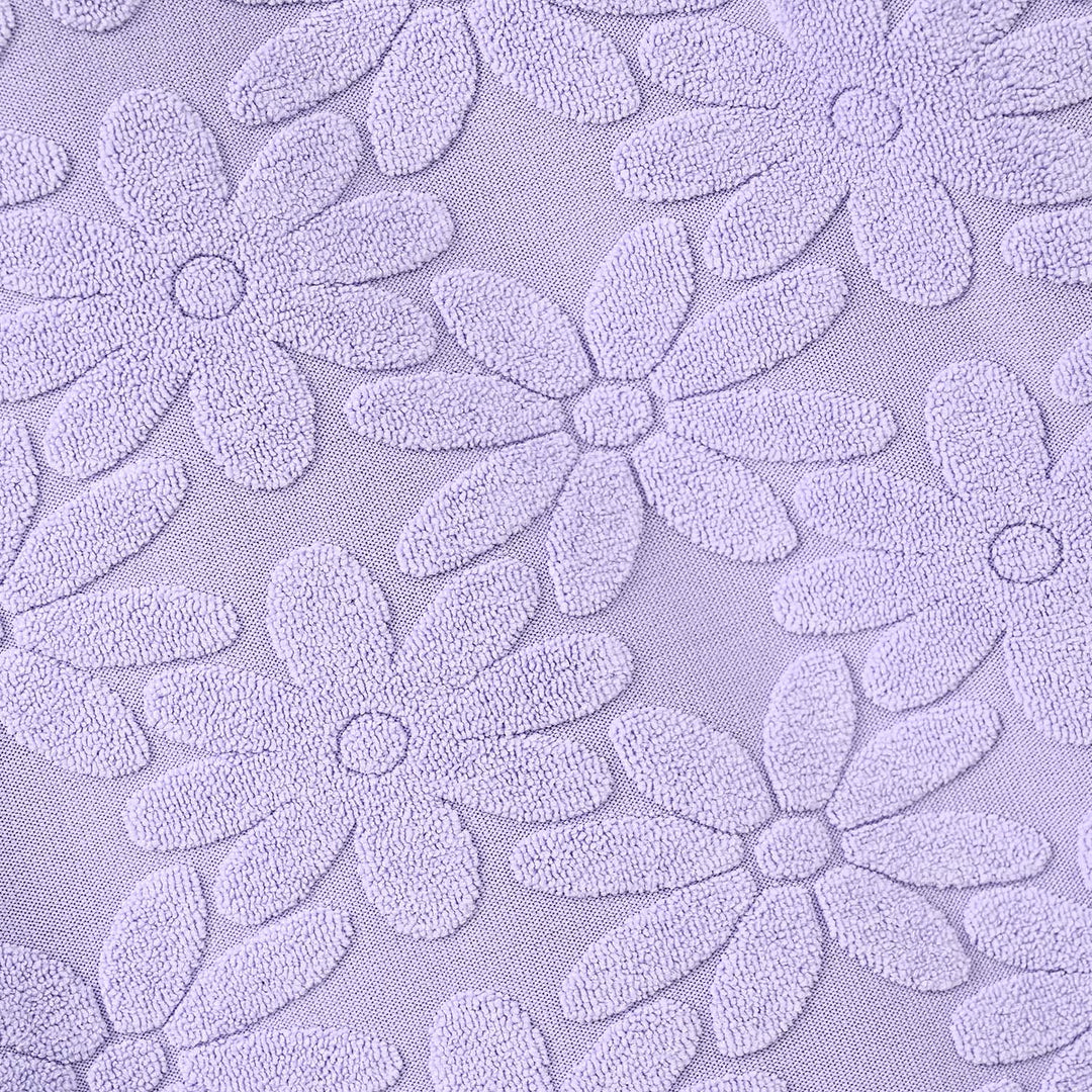 Girls Lycra Jersey T-Shirt Purple Floral-Purple
