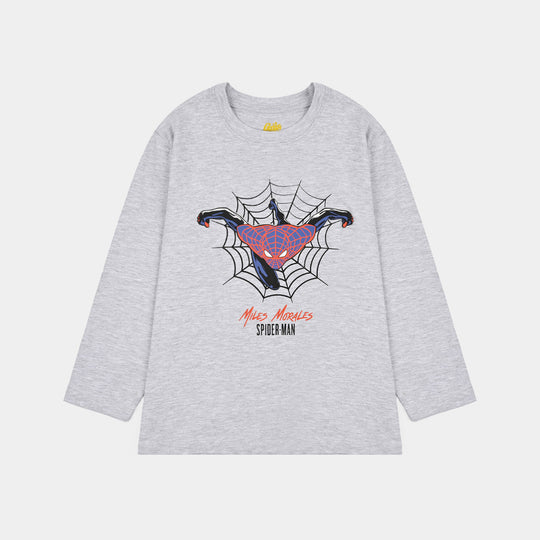 Boys Lycra Jersey T-Shirt Character - GREY