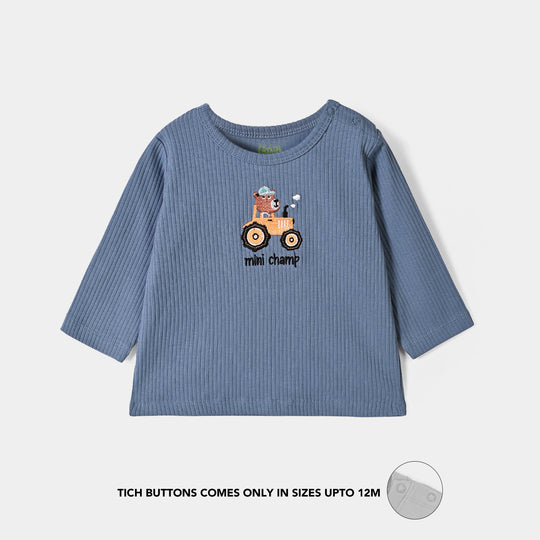 Infant Boys Lycra Jersey T-Shirt Mini Champ-BLUE