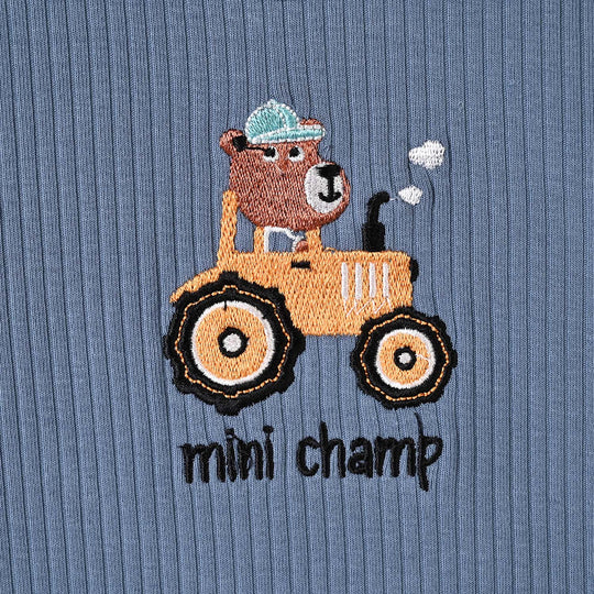 Infant Boys Lycra Jersey T-Shirt Mini Champ-BLUE