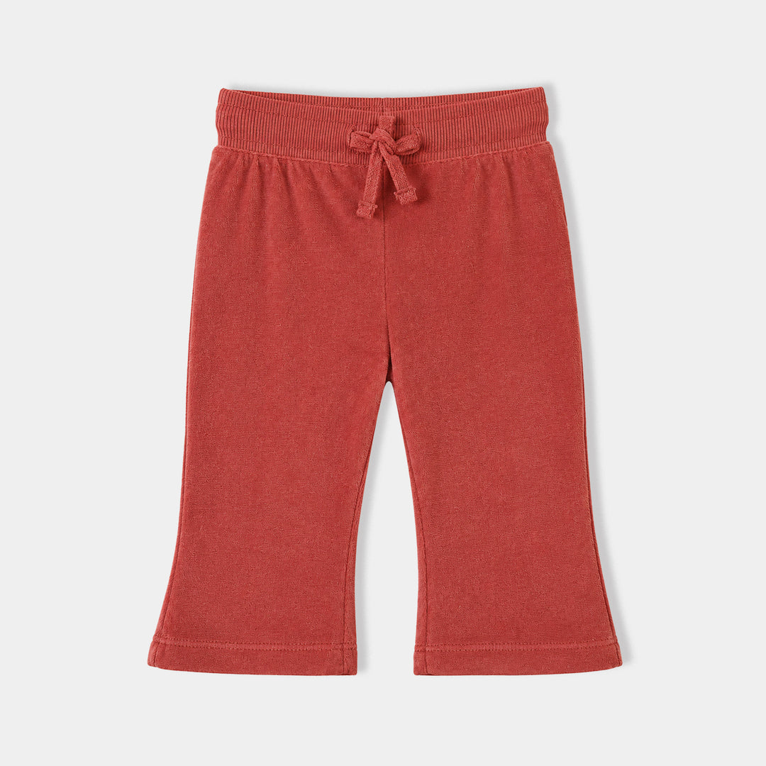 Infant Girls Velour 2Pcs Suit Bow-Red
