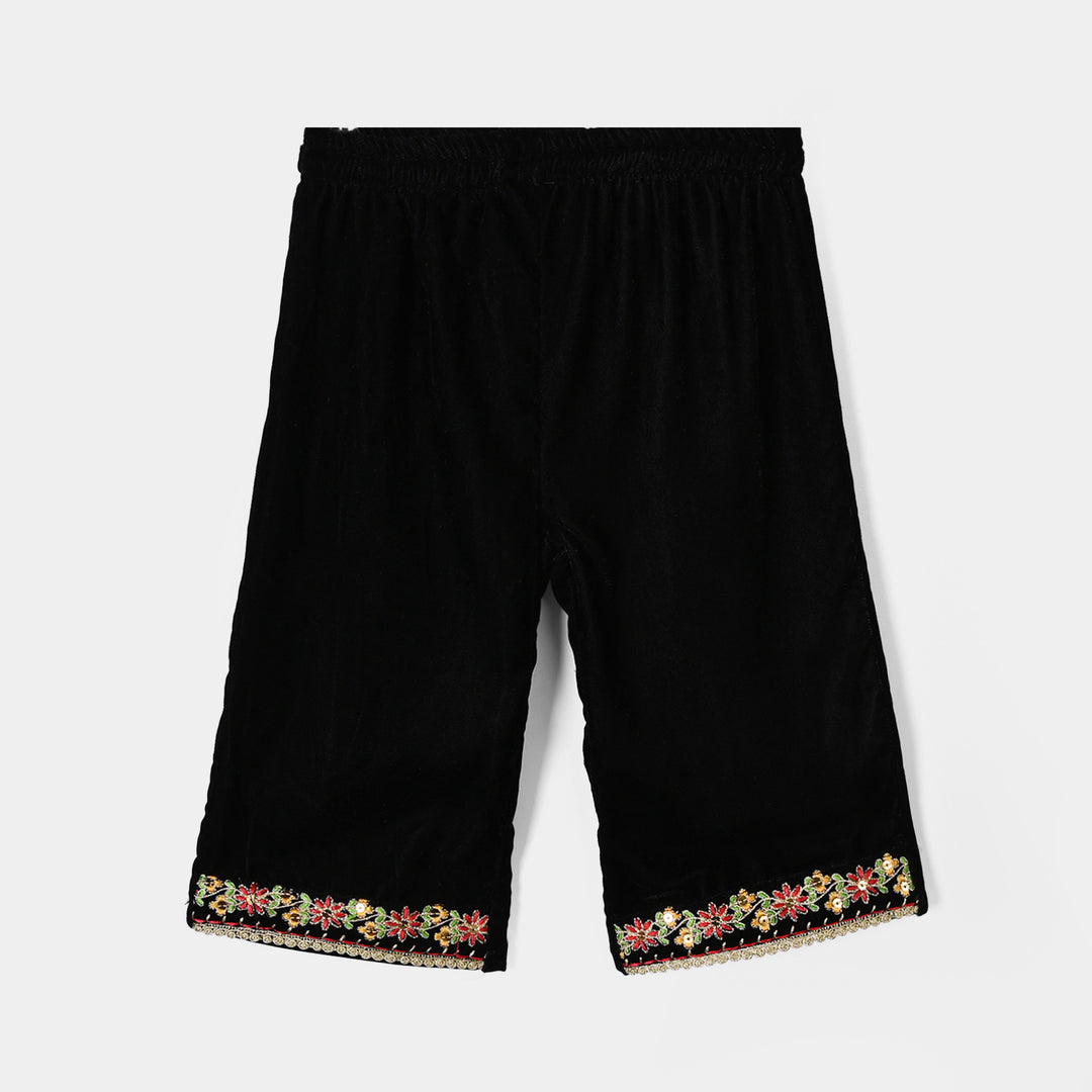 Infant Girls Velvet 2Pcs Dilnaz - BLACK