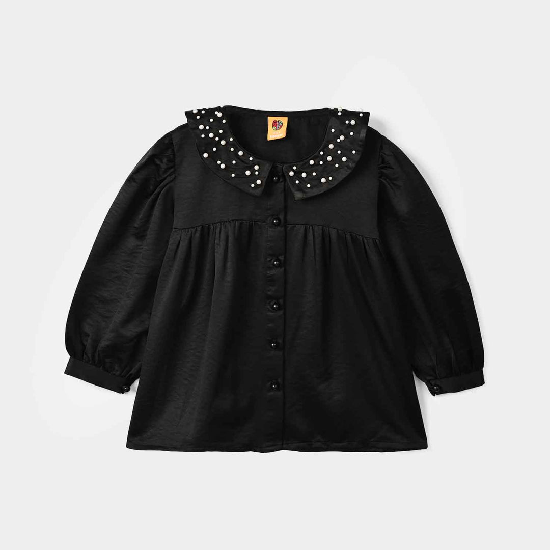 Girls Polyester Casual Top Glorious - Black