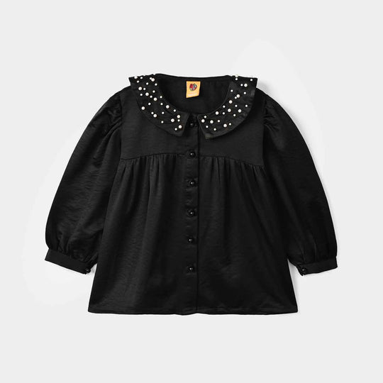 Girls Polyester Casual Top Glorious - Black