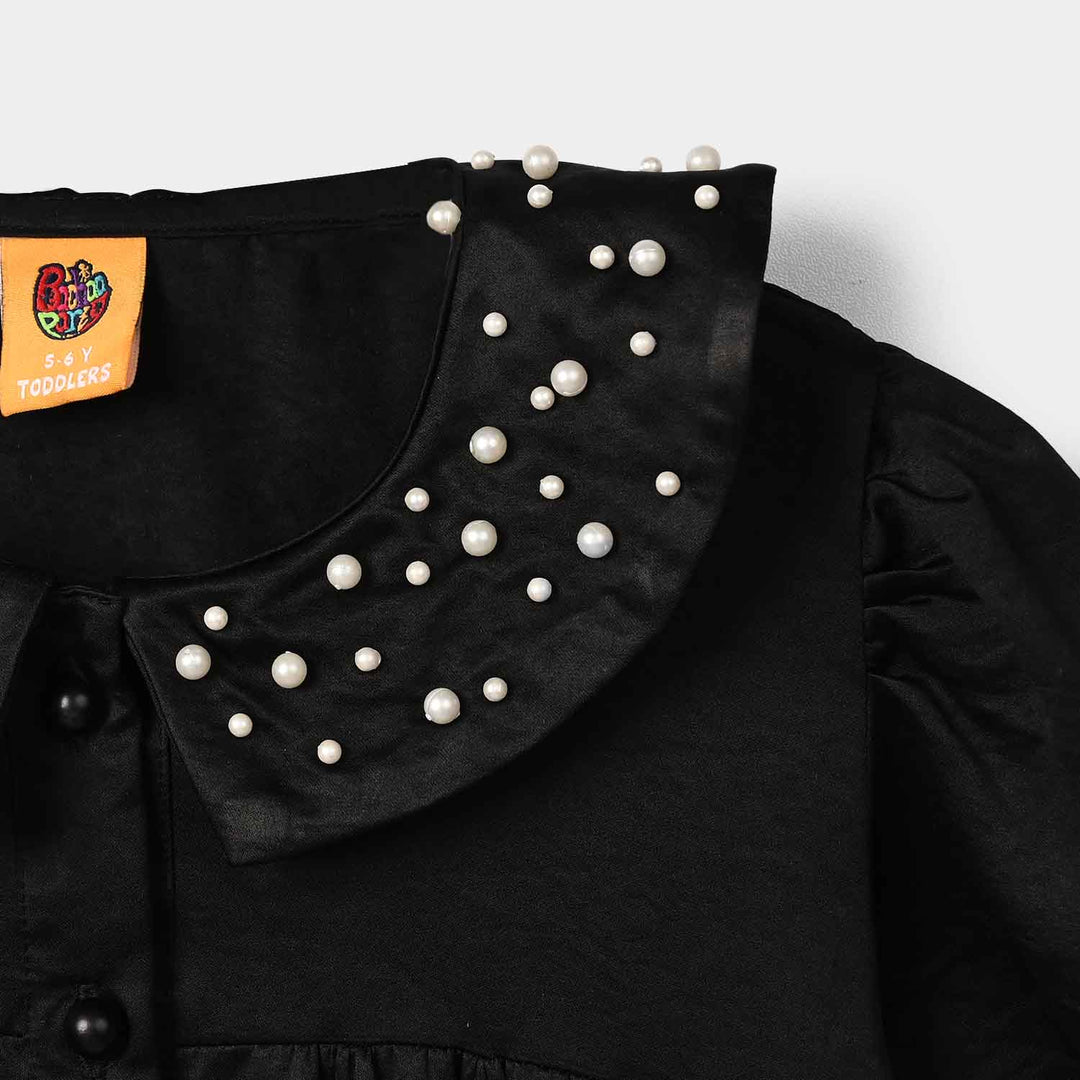 Girls Polyester Casual Top Glorious - Black
