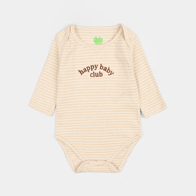Infant Unisex Yarn Dyed Basic Romper Baby Club - Off White