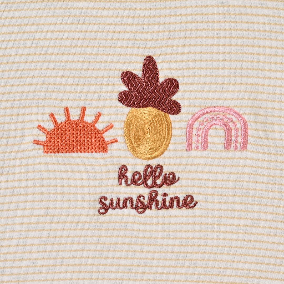 Infant Girls Yarn Dyed T-Shirt HELLO SUNSHINE