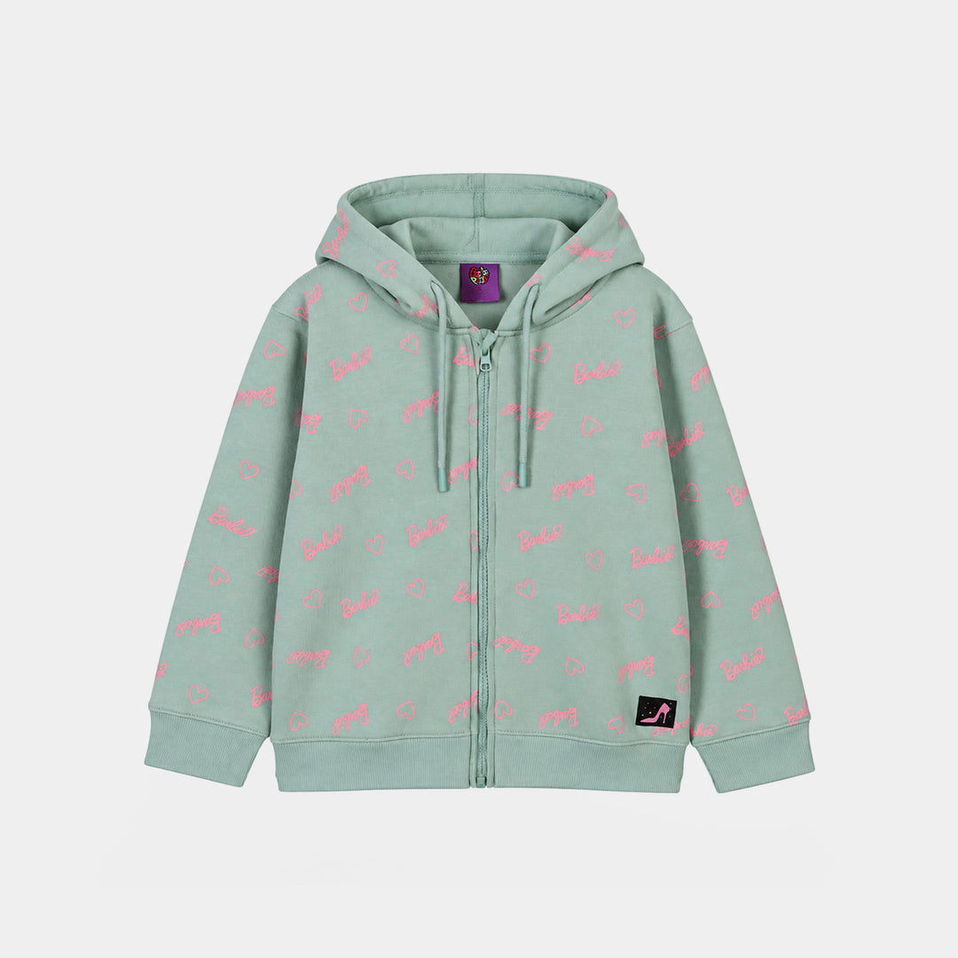 Infant Girls Fleece Knitted Jacket Character- Sea Green