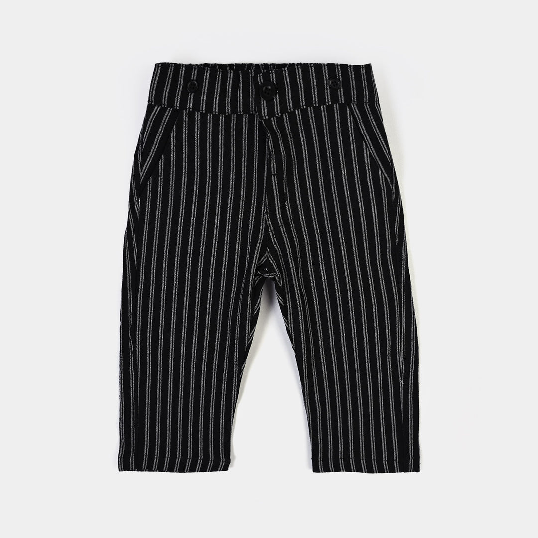 Infant Boys Yarn Dyed Suit-Linear - BLACK