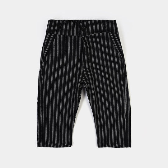 Infant Boys Yarn Dyed Suit-Linear - BLACK
