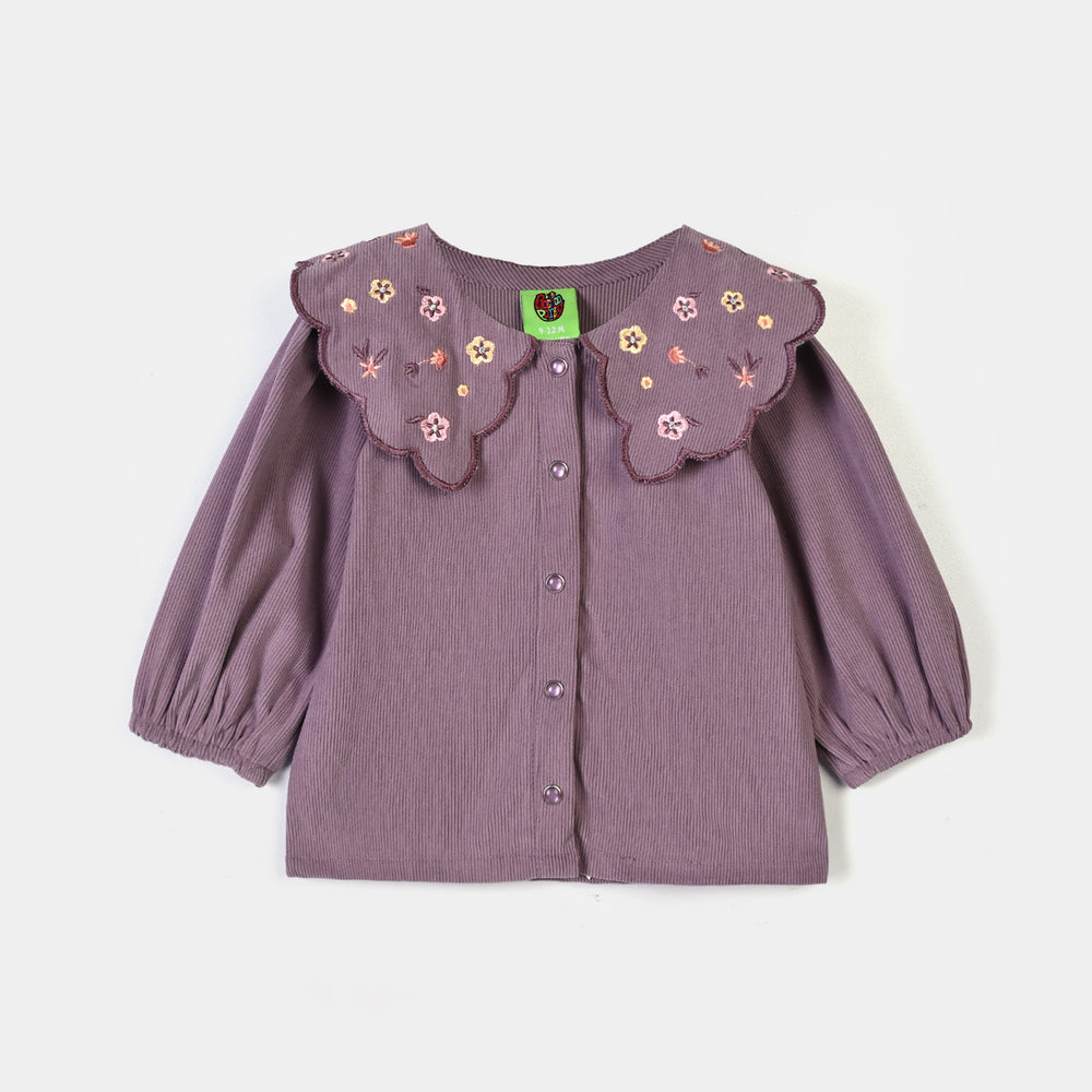 Infant Girls Corduroy 2Pc Suit-MAUVE - Purple