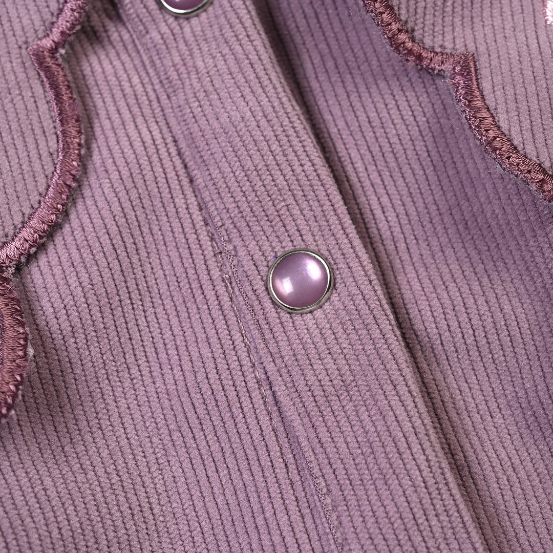 Infant Girls Corduroy 2Pc Suit-MAUVE - Purple